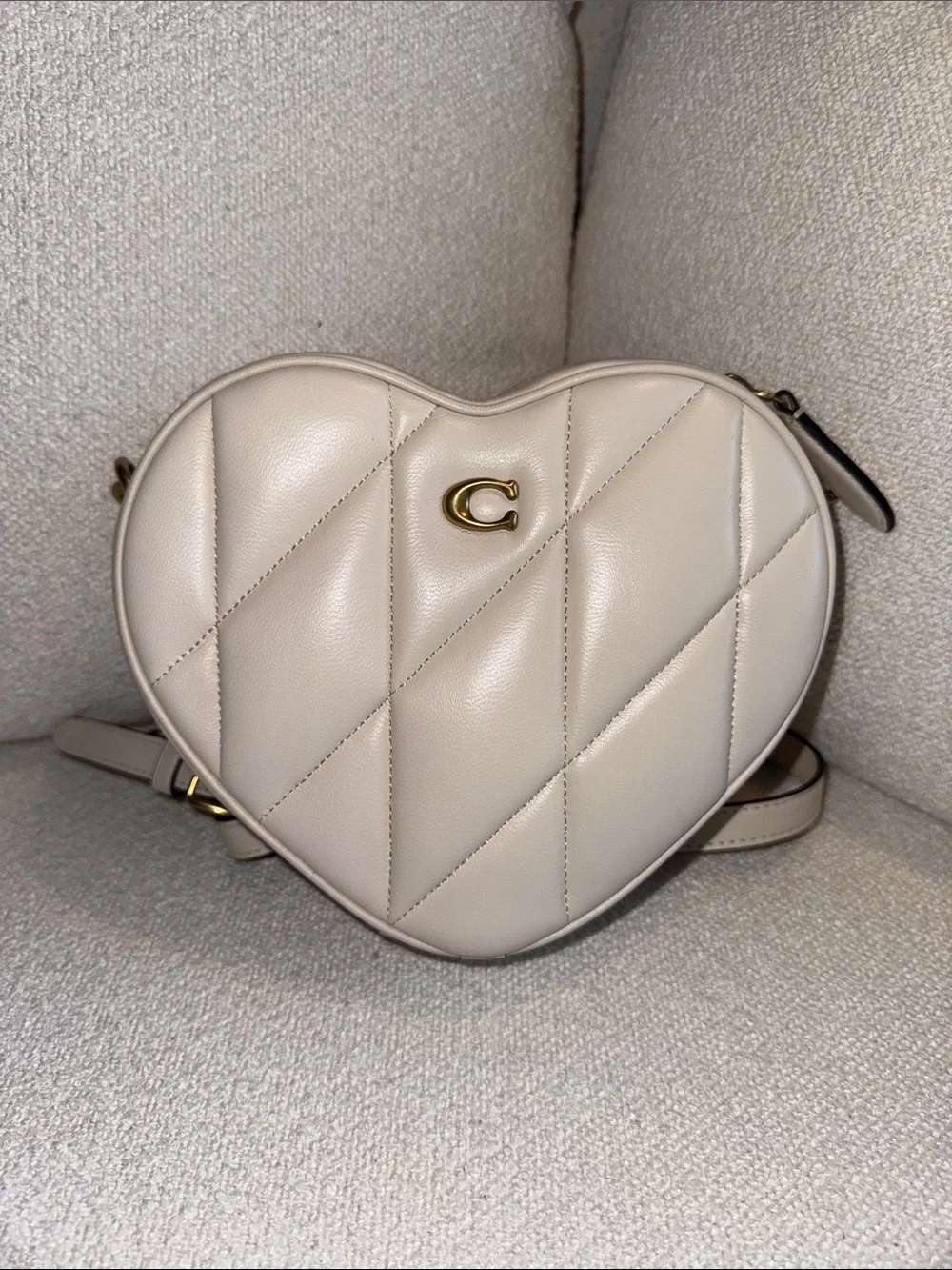 Coach chalk stitching quilted